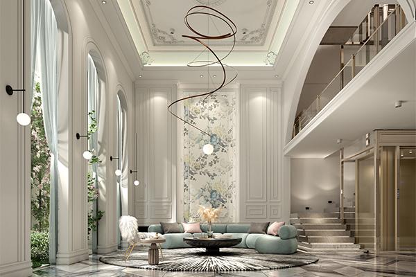 法式雙拼別墅設計