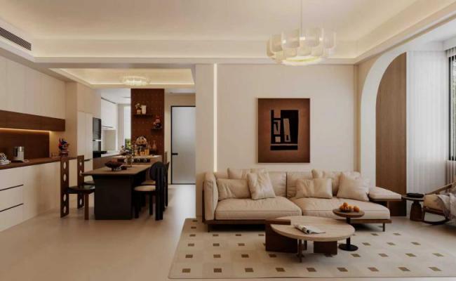 不張揚的奶油調，搭配恰到好處的暖，家就該是這般溫柔的模樣